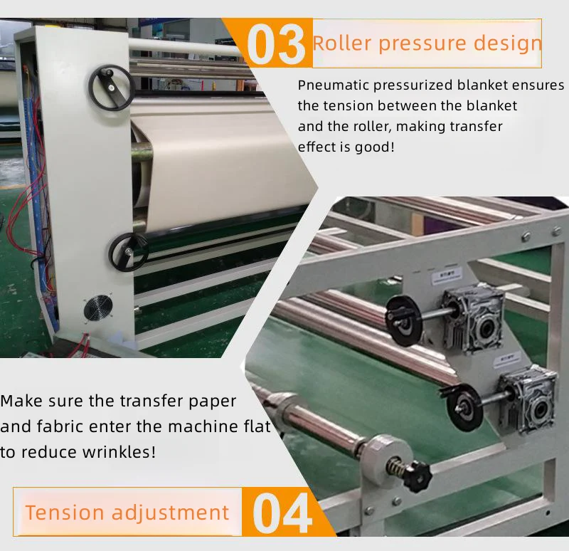 Large Industrial 1700mx220mm Drum Textile Calandra Roll Fabric Rotary Heat Press Machine